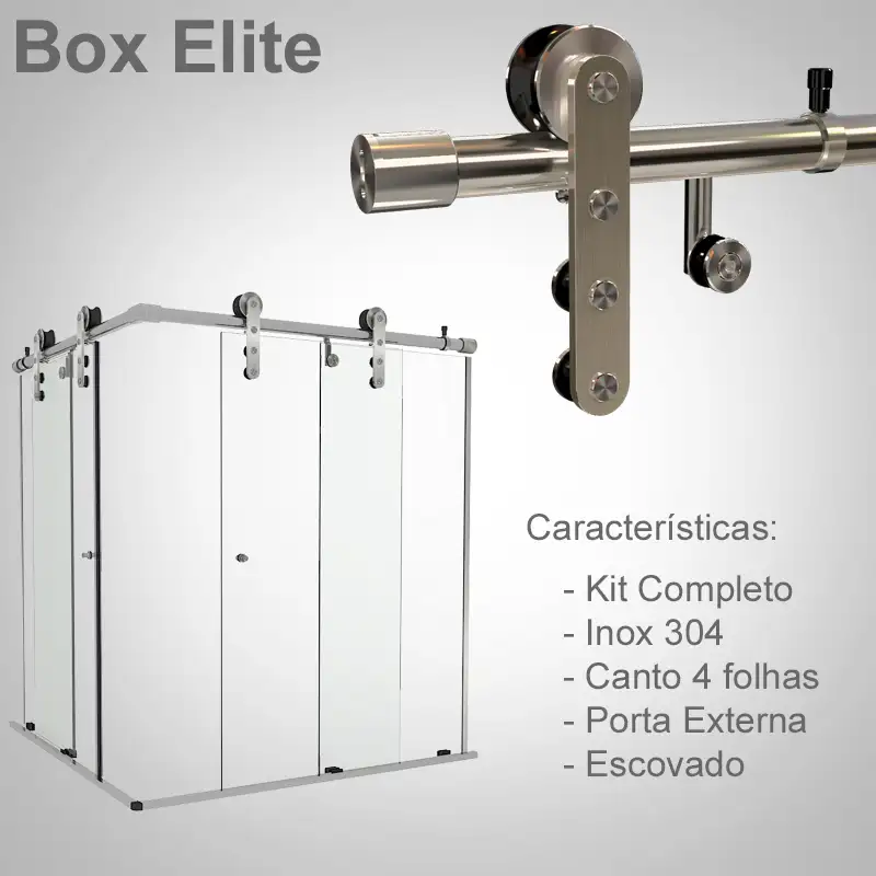 Canto Externo 4 Folhas Escovado